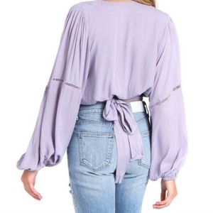 SOLD: Free People Boho Lavender/Purple Wrap Shirt